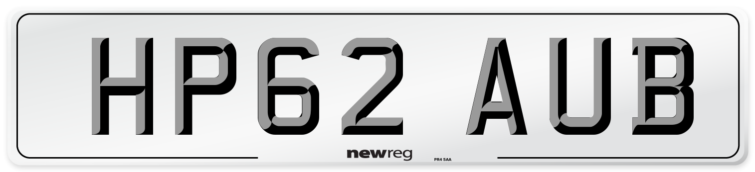HP62 AUB Number Plate from New Reg